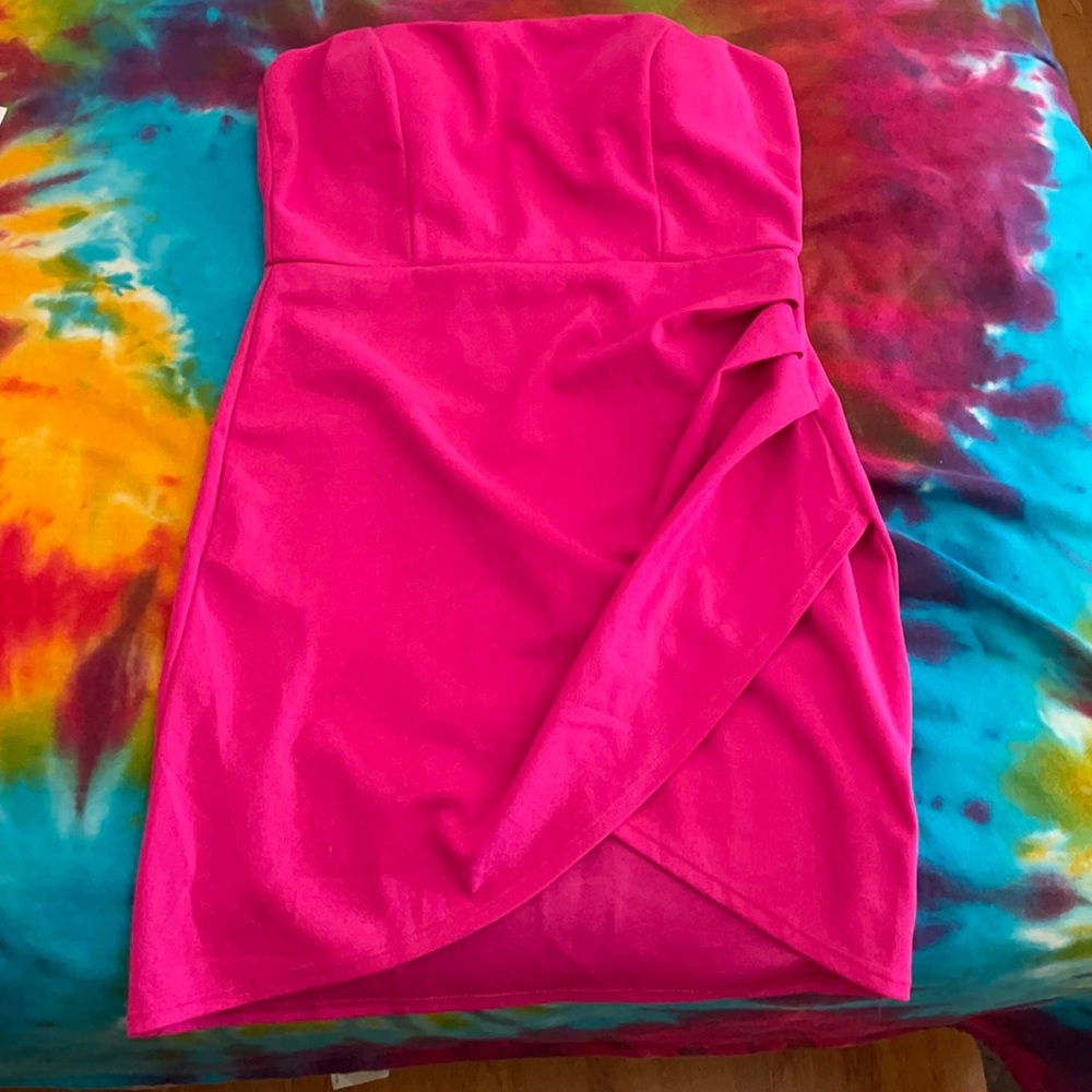 Pink Strapless Dress!